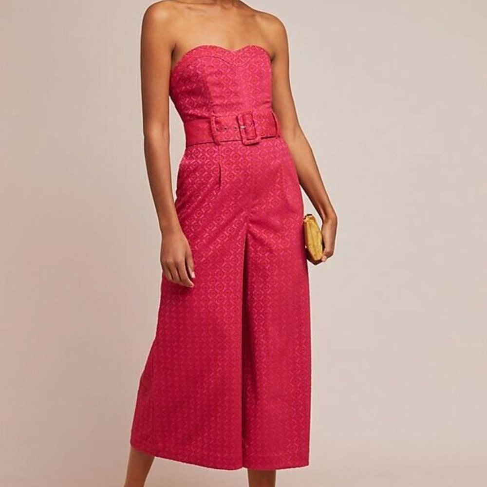 Anthropologie Ettitwa Strapless Wide-leg Jumpsuit